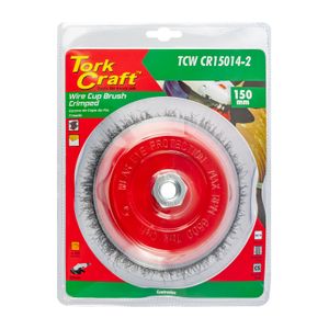 Wire Cup Brush Crimped Plain 150mmxm14 Blister